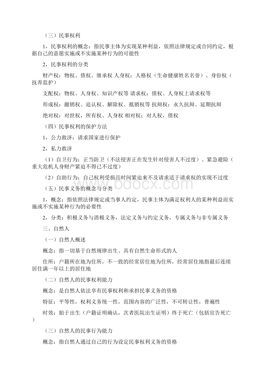 成考法学民法必背考知识点汇总专升本Word下载.docx_第2页