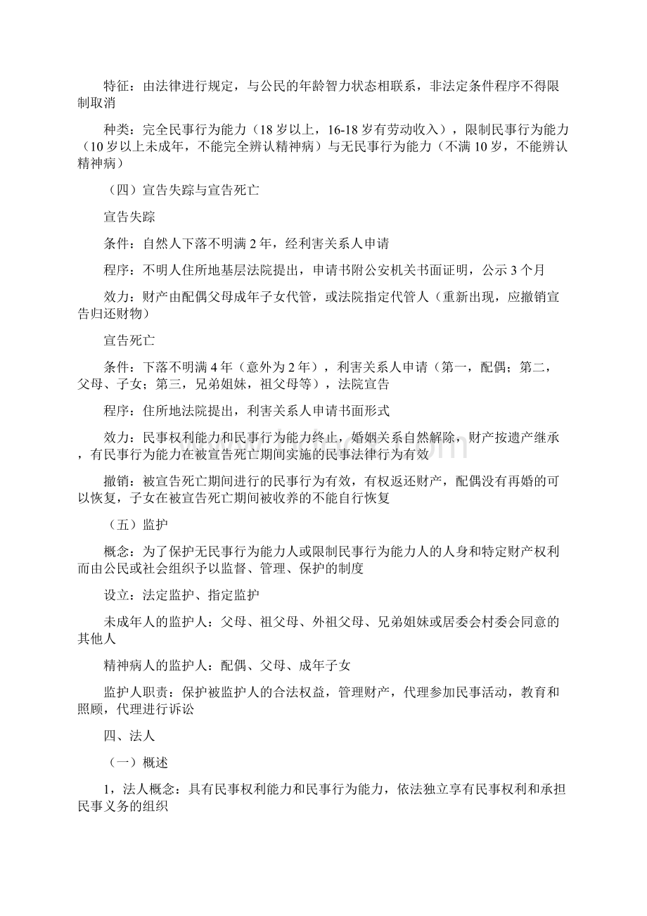 成考法学民法必背考知识点汇总专升本Word下载.docx_第3页