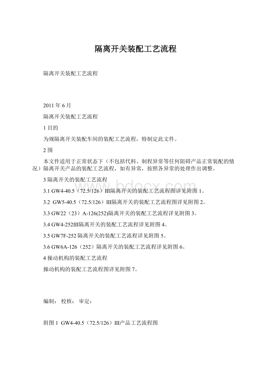 隔离开关装配工艺流程.docx_第1页