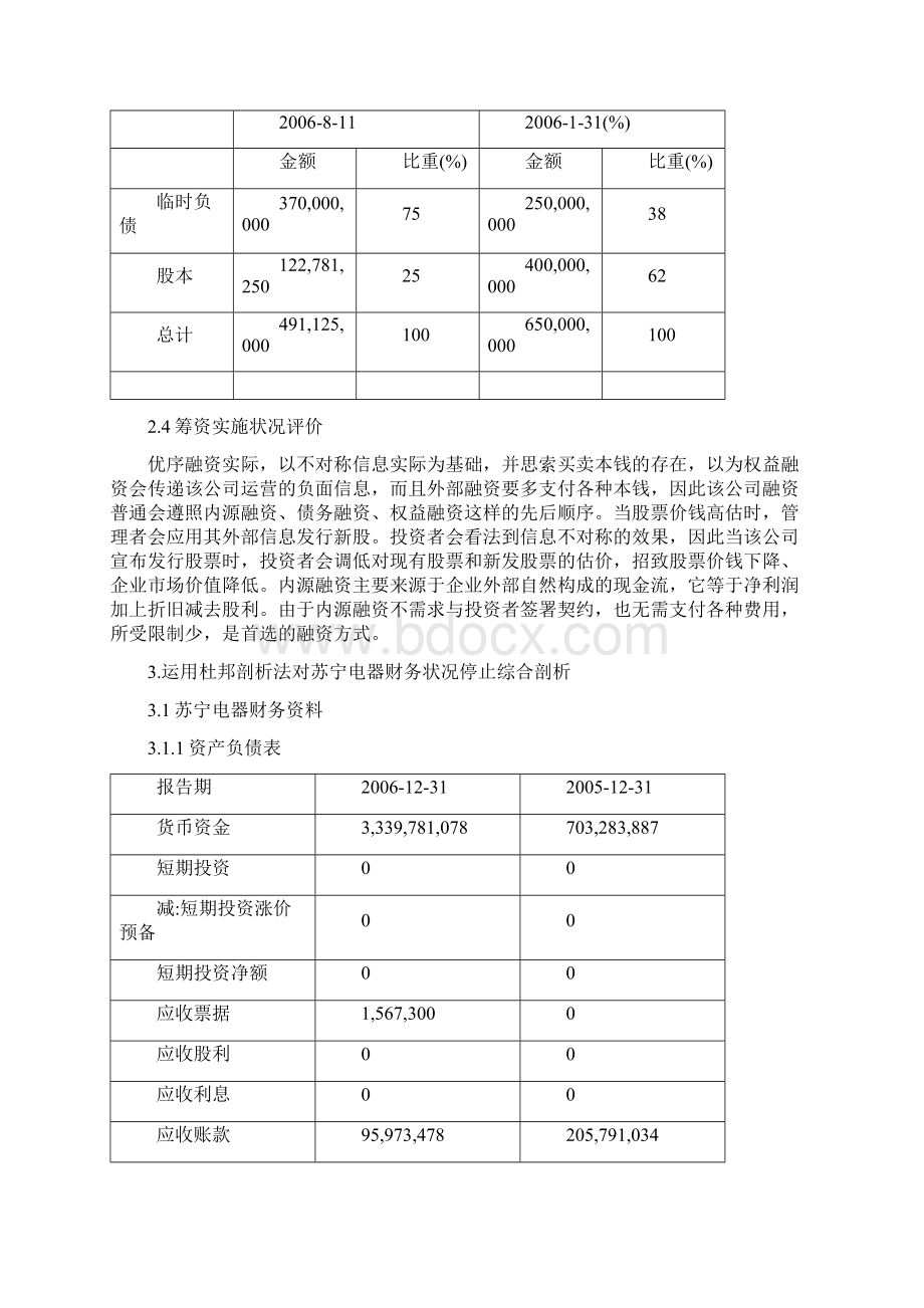 苏宁电器00筹资决策分析.docx_第2页