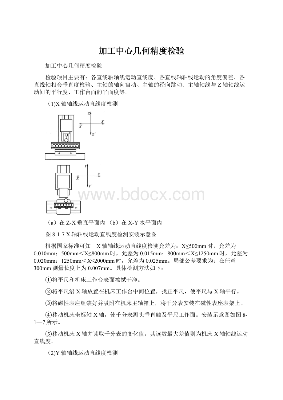 加工中心几何精度检验.docx_第1页