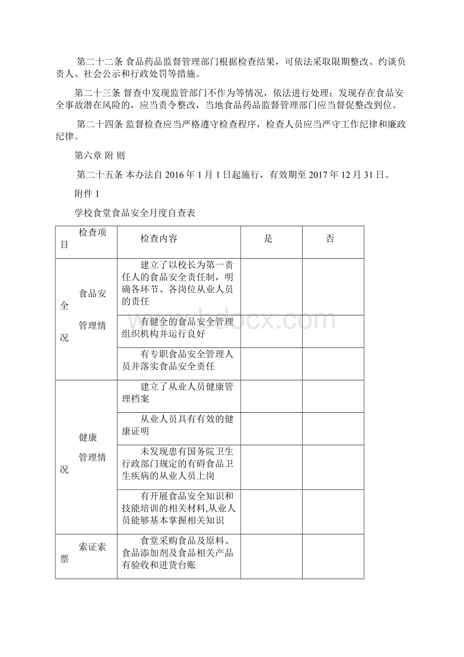 山东省学校食堂食品安全监督检查办法.docx_第3页