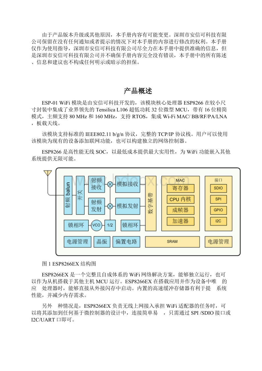 安信可ESP01 WIFI文档.docx_第2页