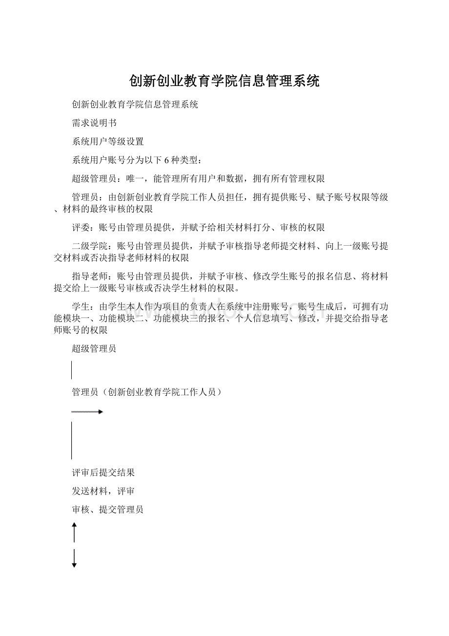 创新创业教育学院信息管理系统.docx_第1页