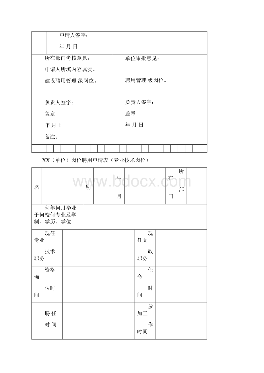 事业单位首次岗位聘用办法岗位聘用申请表岗位说明书Word文档下载推荐.docx_第3页