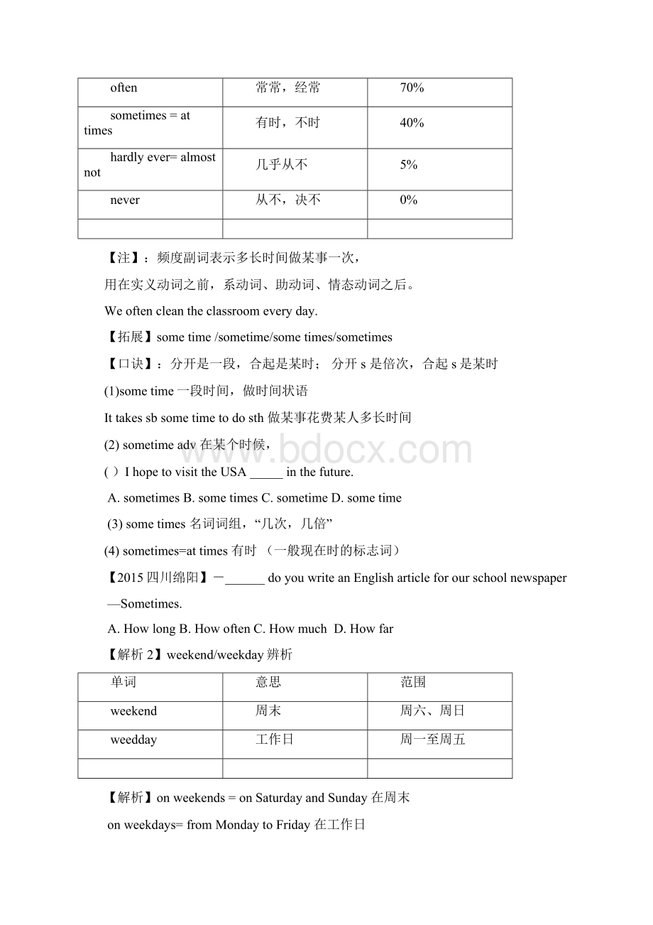 新目标八年级上册英语第二单元Word格式.docx_第3页