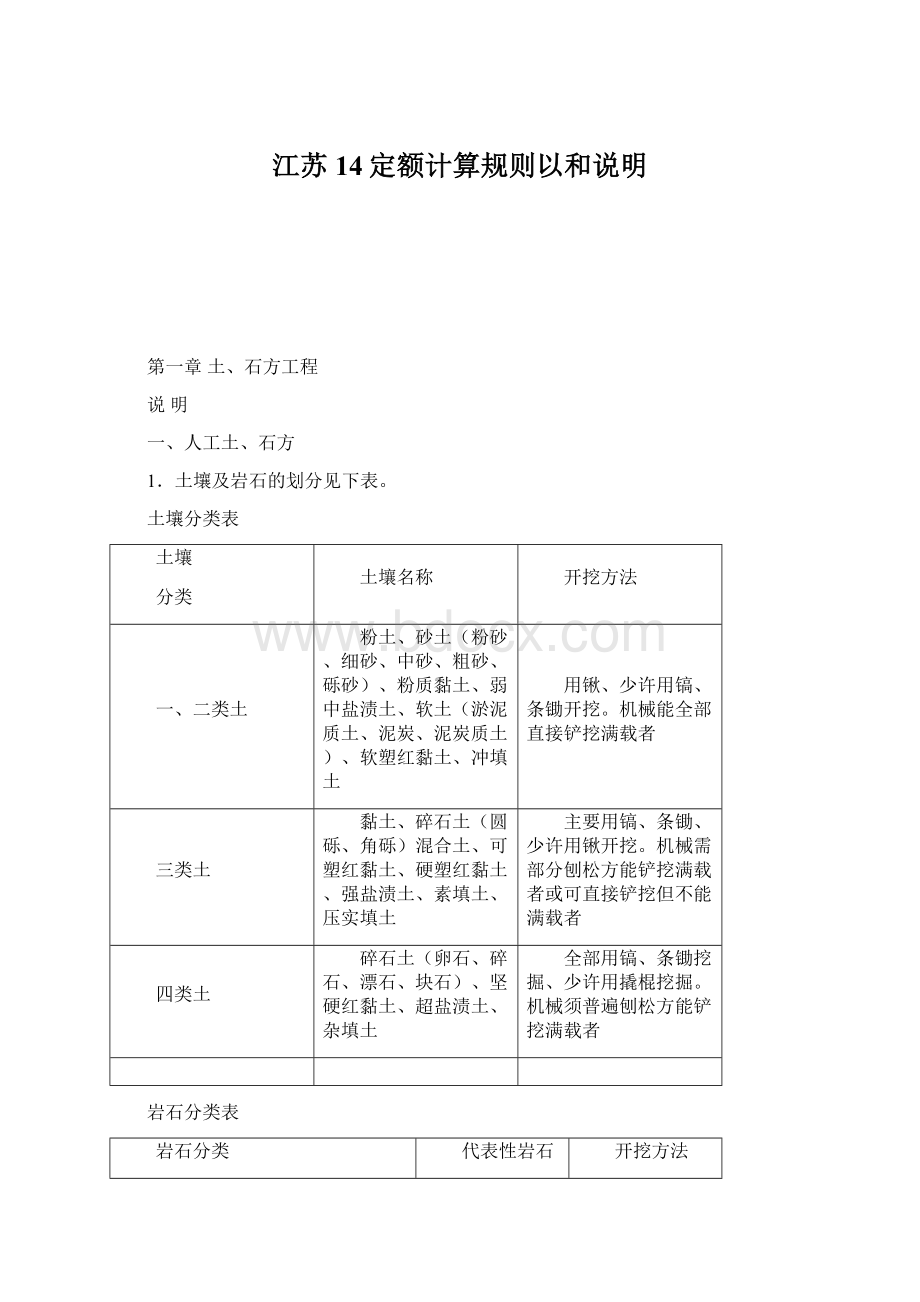 江苏14定额计算规则以和说明.docx