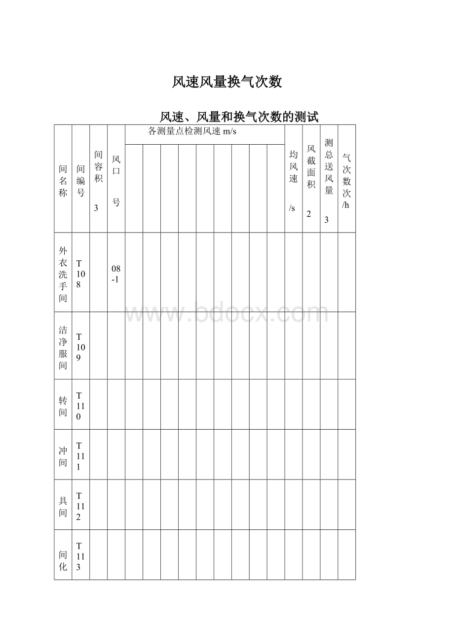 风速风量换气次数.docx