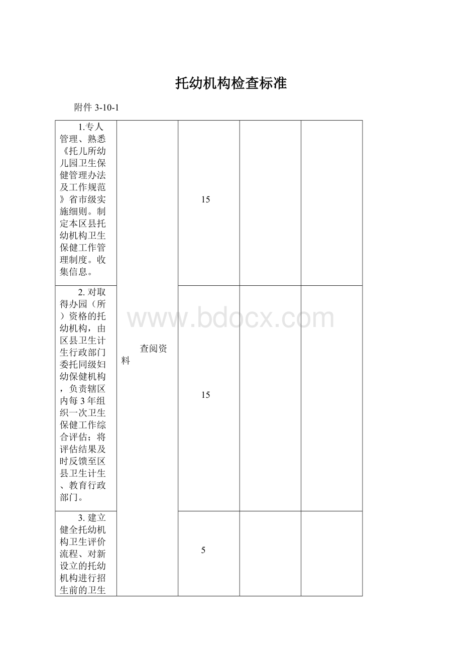 托幼机构检查标准.docx_第1页