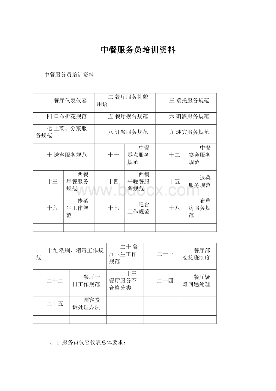 中餐服务员培训资料Word下载.docx_第1页