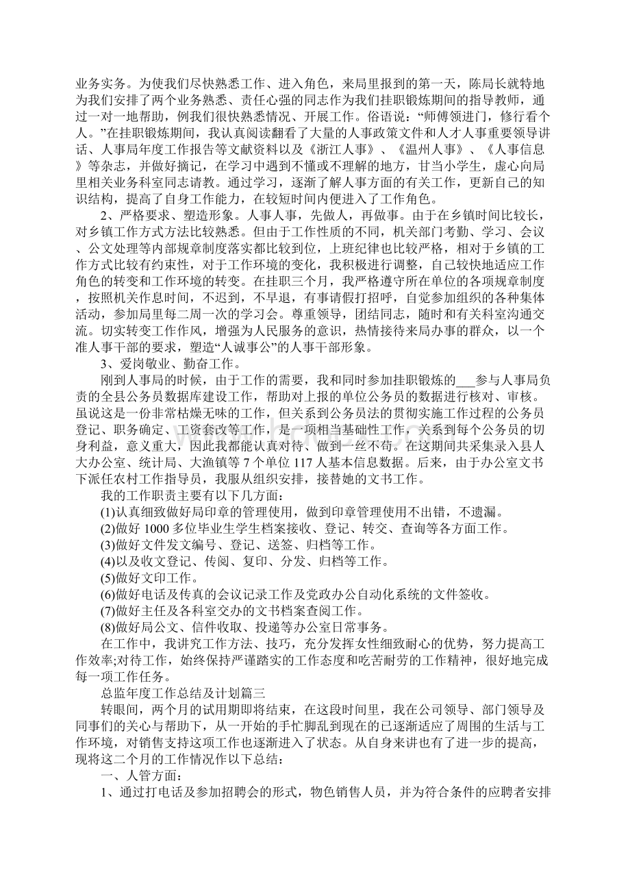 总监年度工作总结及计划范文Word文档下载推荐.docx_第3页