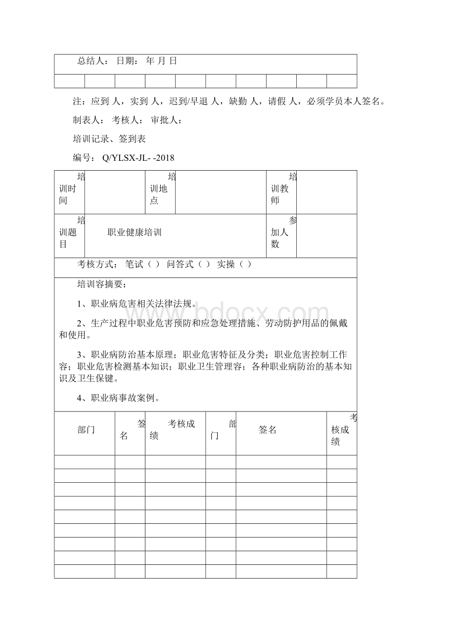 培训记录签到表.docx_第3页