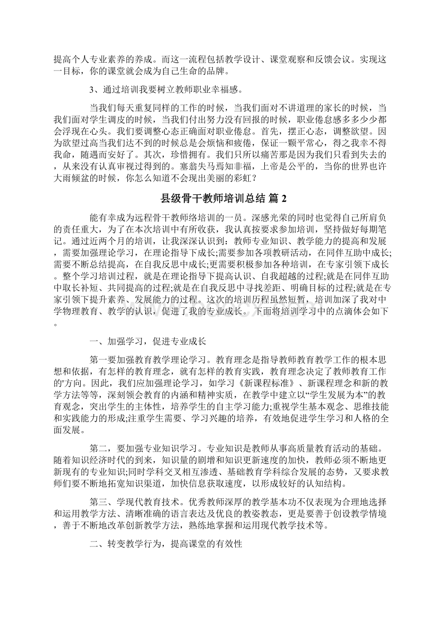 县级骨干教师培训总结3篇.docx_第2页