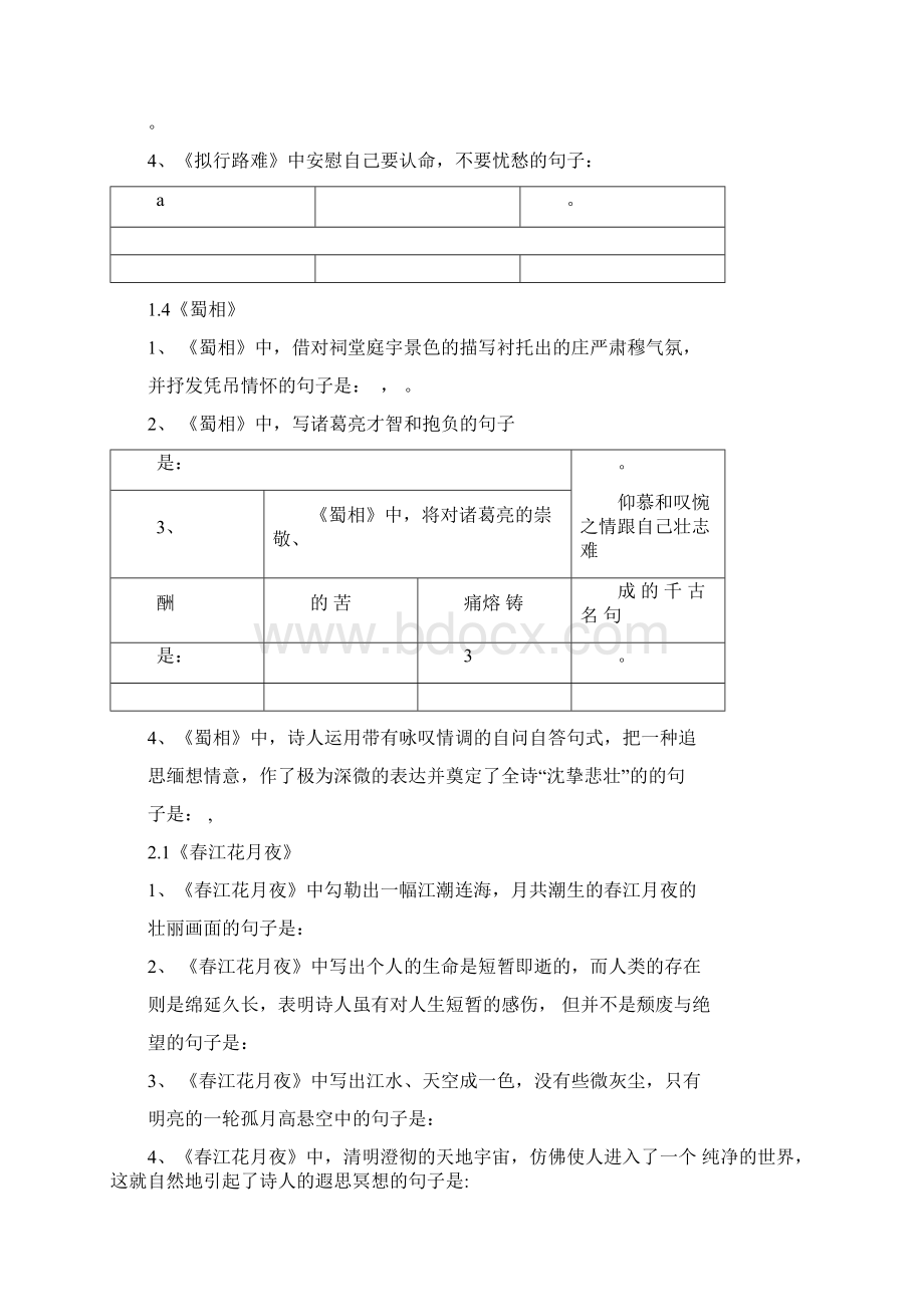 中国古代诗歌散文选修理解型默写全含答案.docx_第2页