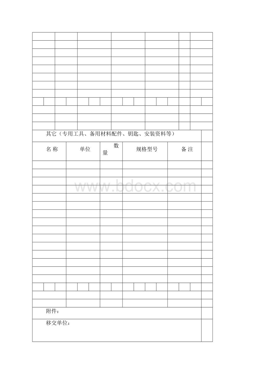 物业设备移交清单样表Word文档下载推荐.docx_第2页