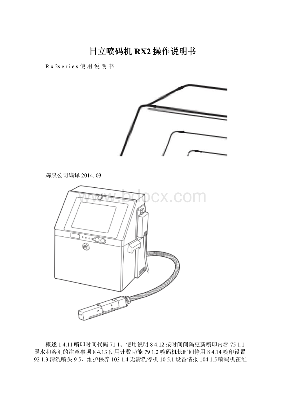 日立喷码机RX2操作说明书Word文档格式.docx