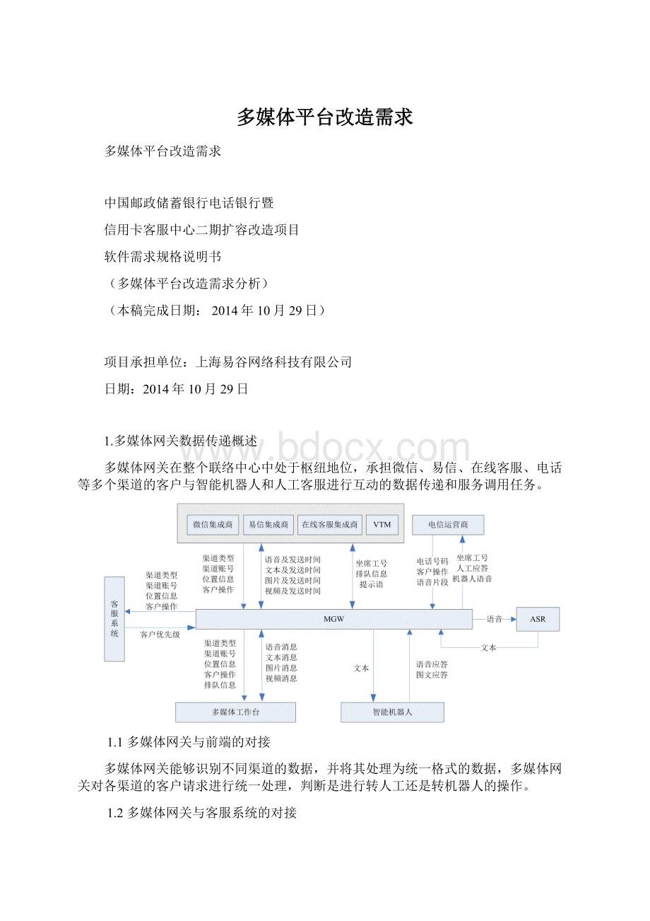 多媒体平台改造需求Word格式.docx_第1页