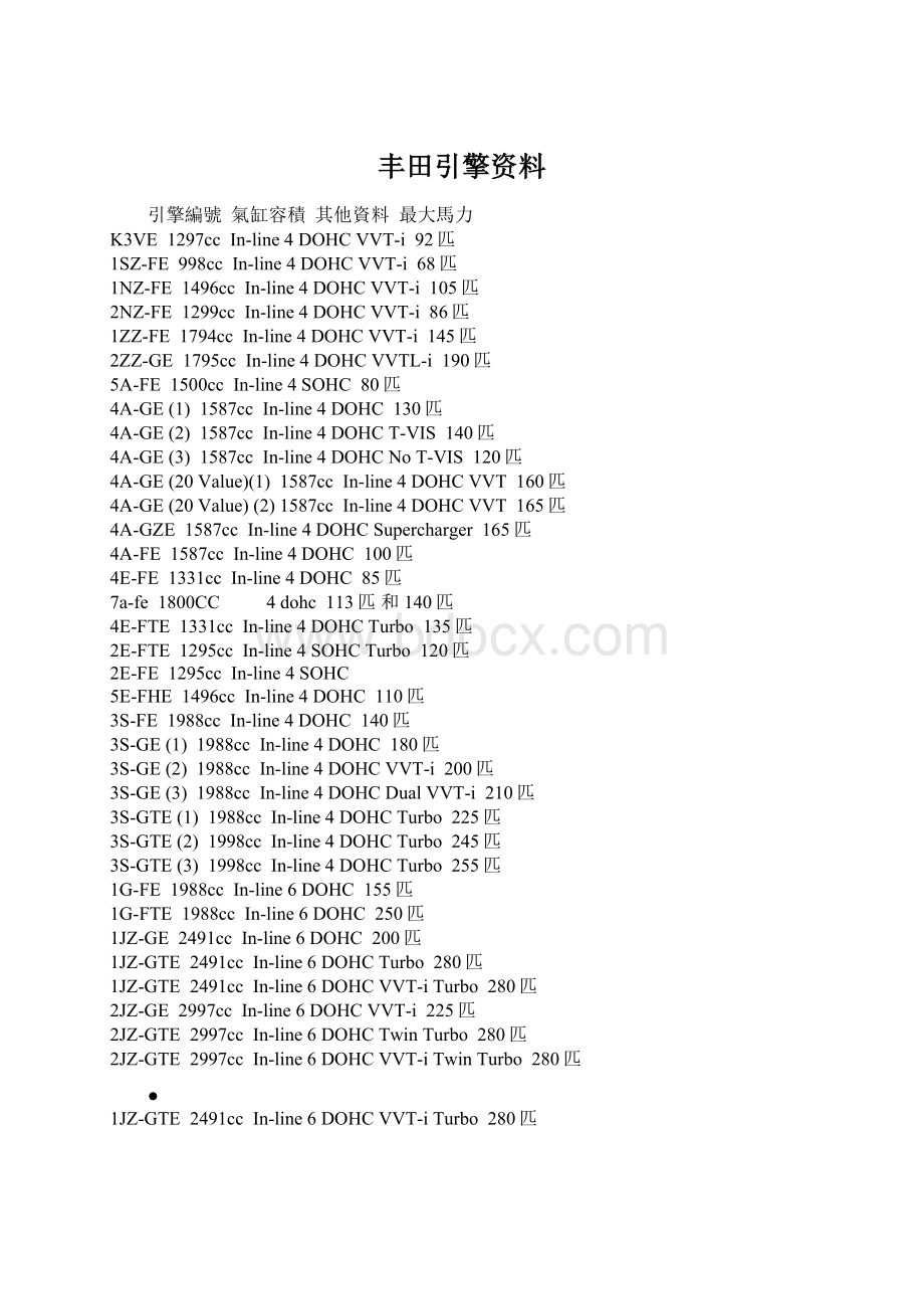 丰田引擎资料Word文件下载.docx_第1页