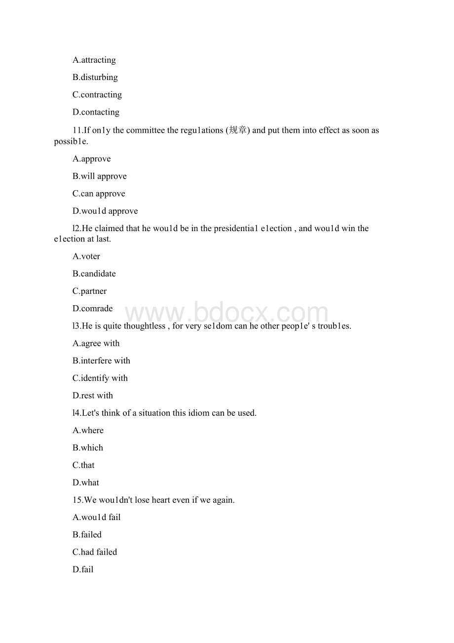 成人高考专升本英语考前模拟卷及答案解析Word格式文档下载.docx_第2页