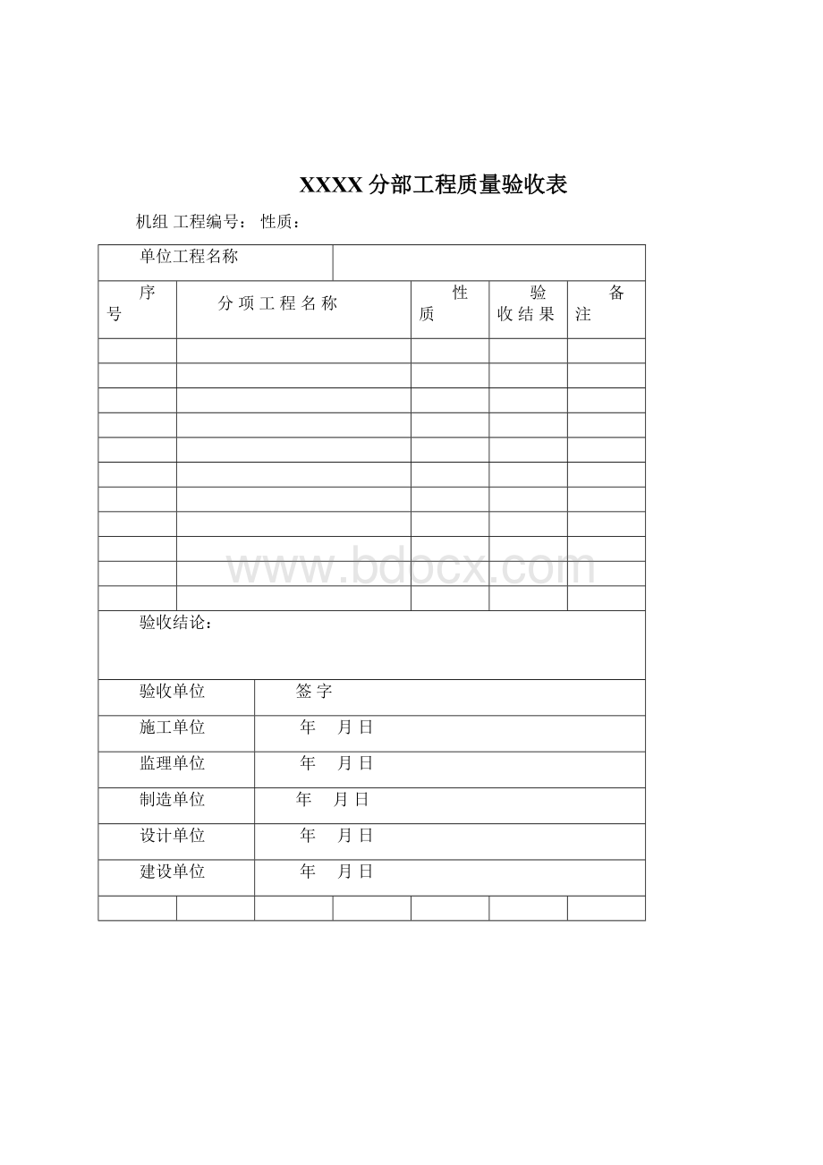 01循环流化床锅炉机组安装工程验收表格1.docx_第2页