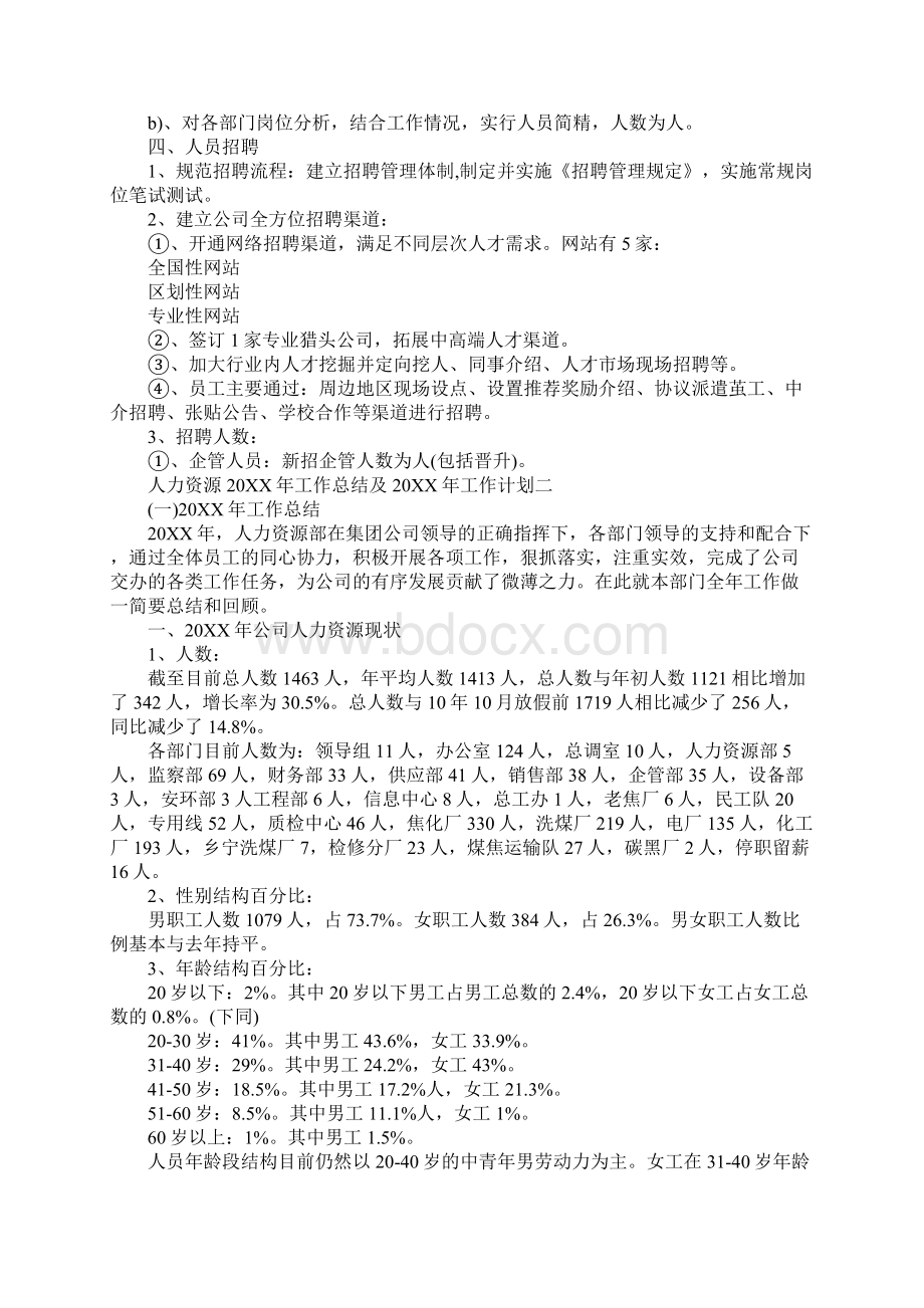 人力资源工作总结及工作计划新整理.docx_第2页