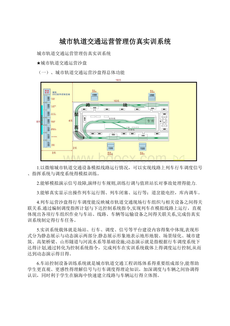 城市轨道交通运营管理仿真实训系统.docx