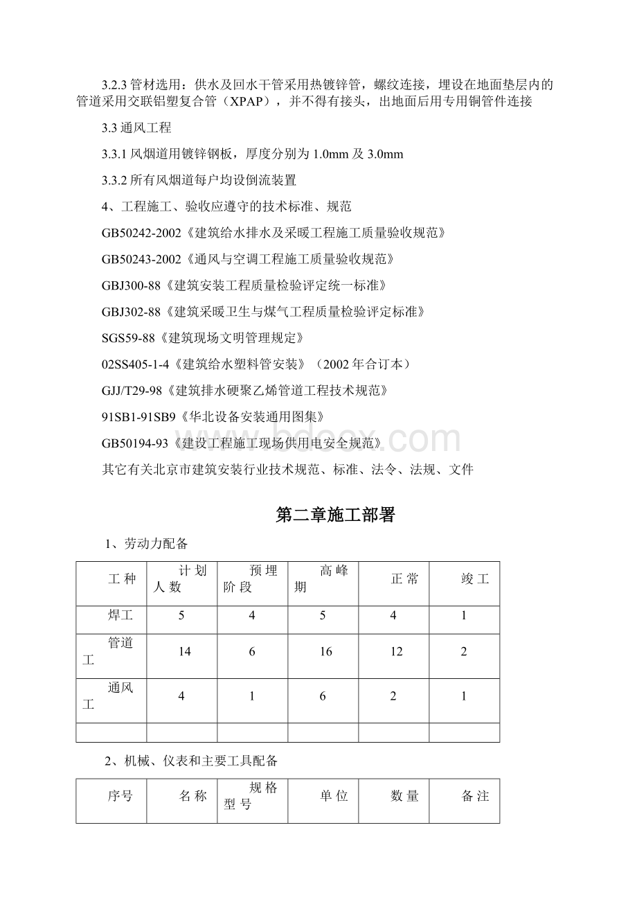 暖通工程施工组织设计 2Word格式文档下载.docx_第2页