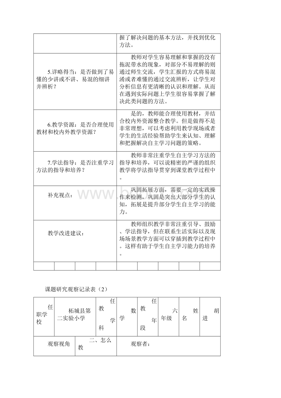 课题研究观察记录表.docx_第2页