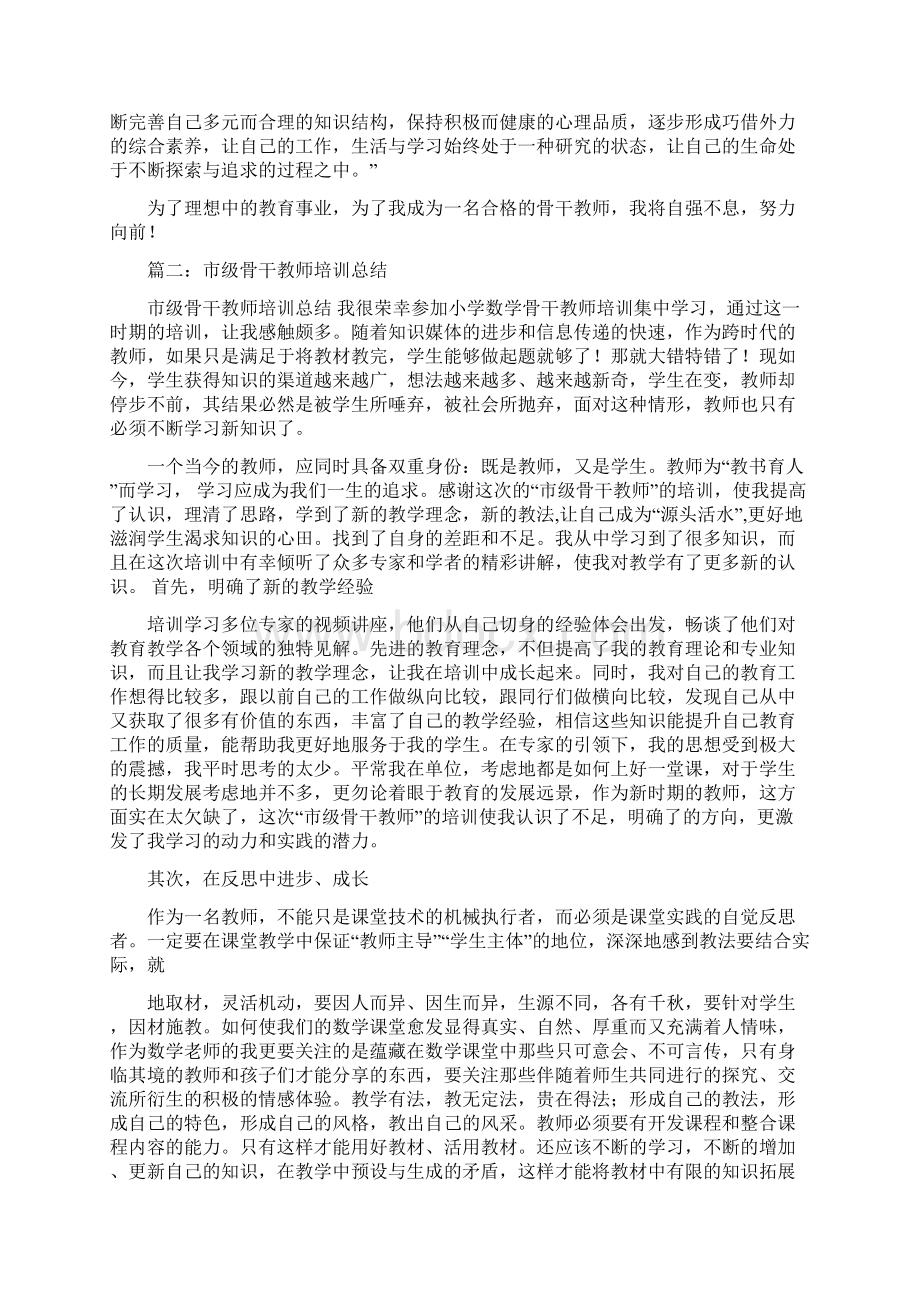 市级骨干教师培训总结文档格式.docx_第3页