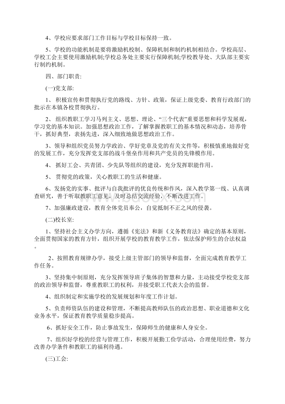 唐家小学内部管理组织机构设置方案Word文档格式.docx_第2页