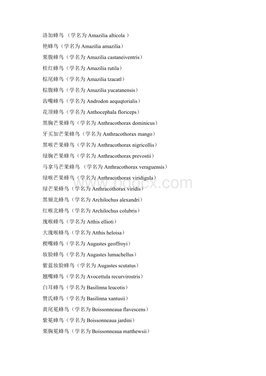 蜂鸟的种类大全.docx_第3页