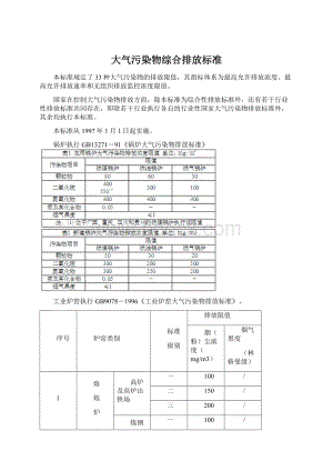 大气污染物综合排放标准Word下载.docx