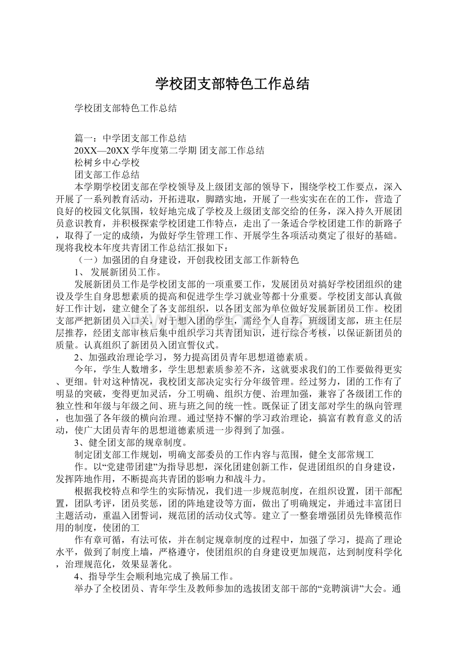 学校团支部特色工作总结.docx