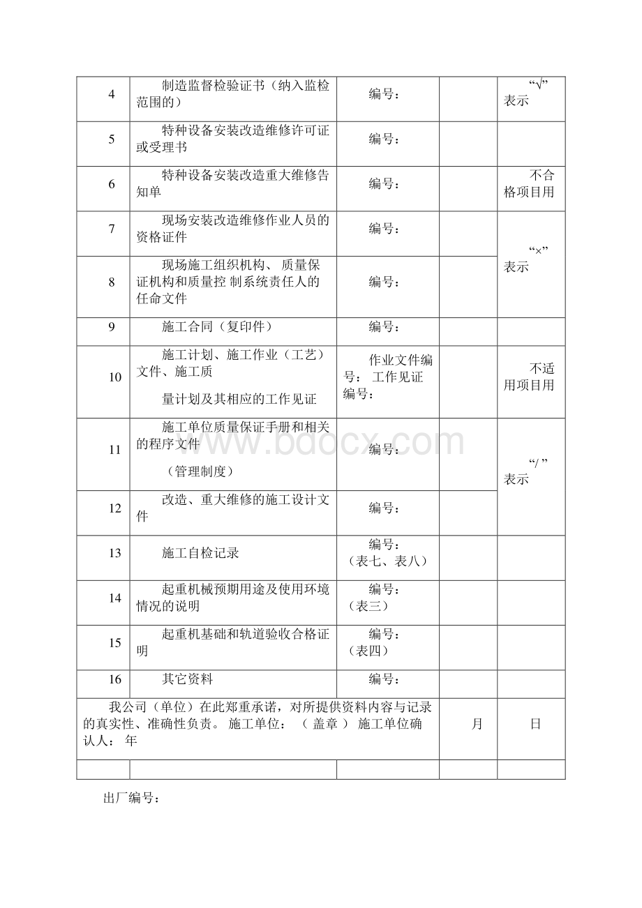 起重机安装工作见证表.docx_第2页