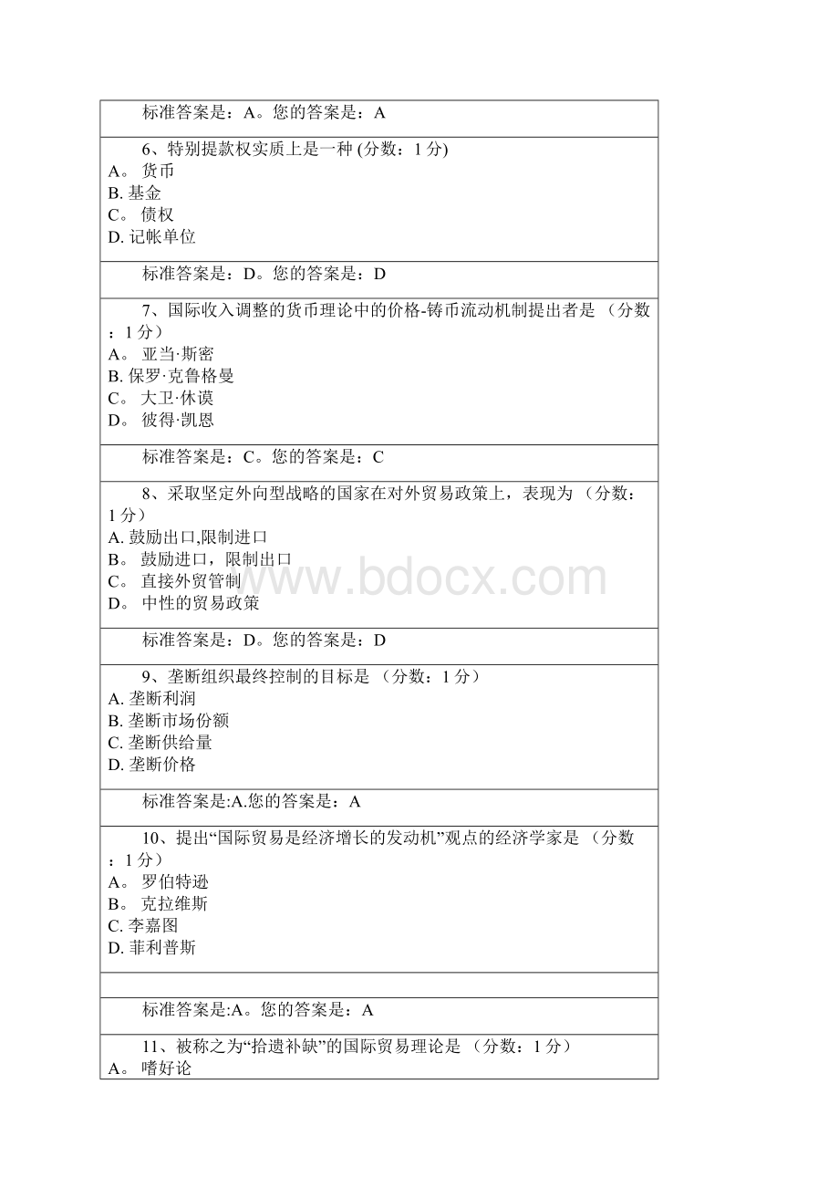 国际经济学单选选择测试题及答案.docx_第2页