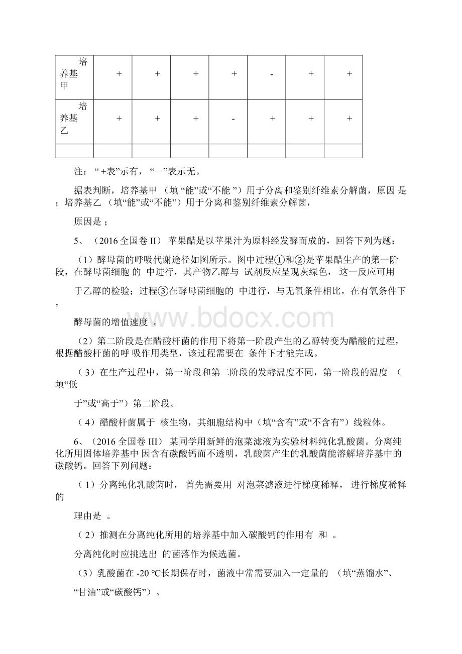 完整版高中生物选修一高考题.docx_第3页