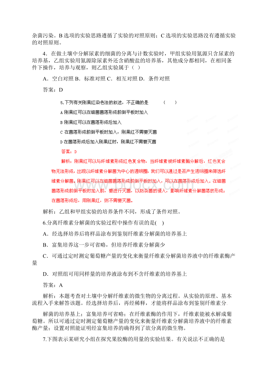 高考生物 考前30天之备战冲刺押题系列Ⅲ 热点14 生物技术实践Word格式文档下载.docx_第3页