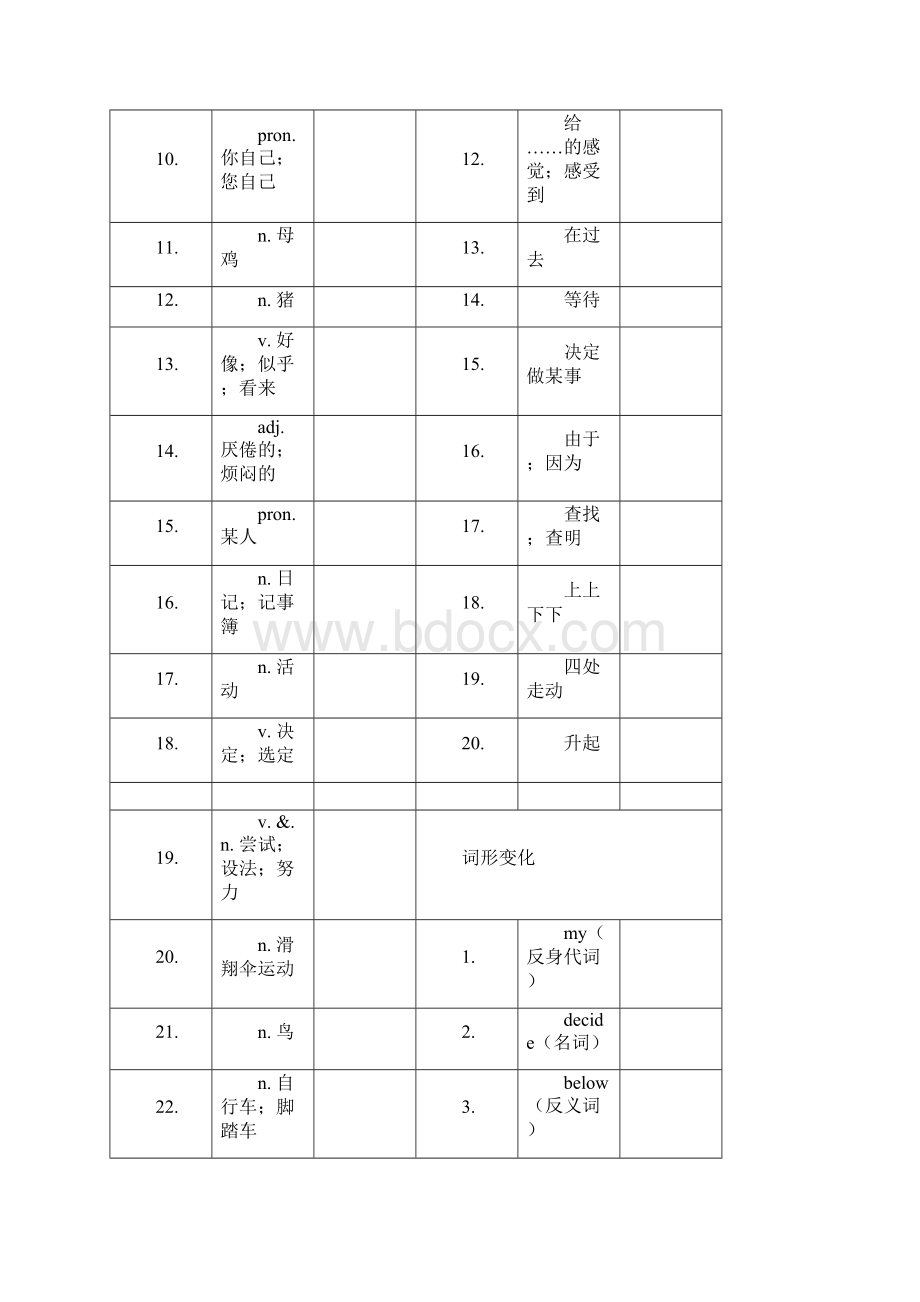 新目标初二 上单元词汇短语语句Word文件下载.docx_第2页