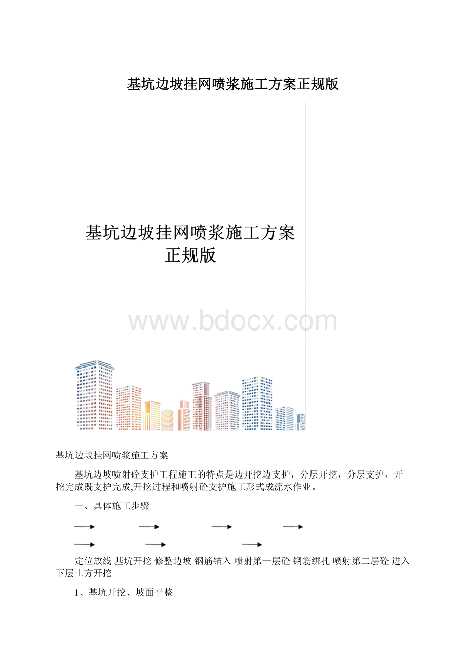 基坑边坡挂网喷浆施工方案正规版.docx