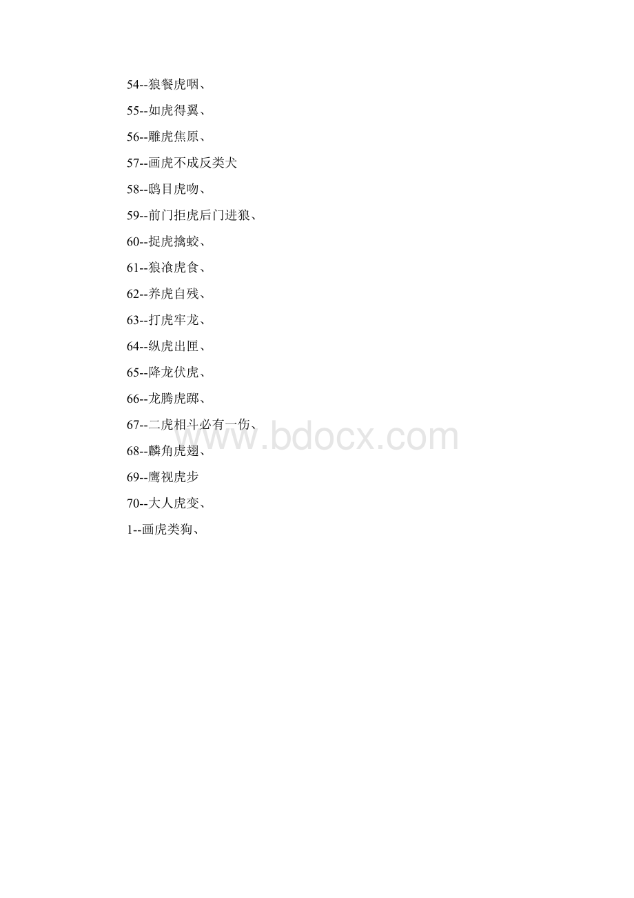 带有虎字的四字成语大全Word文档下载推荐.docx_第3页