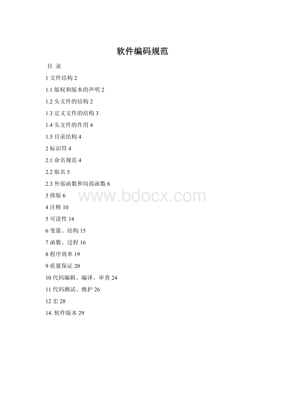 软件编码规范Word格式.docx