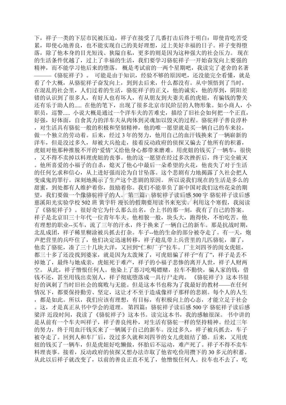 作文骆驼祥子读后感500字.docx_第2页