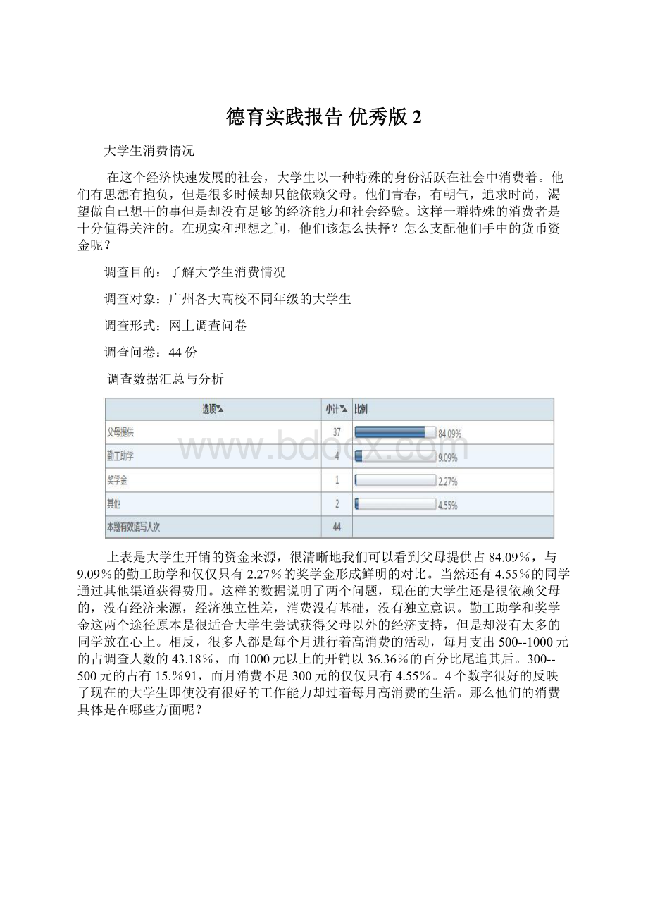 德育实践报告 优秀版 2.docx_第1页