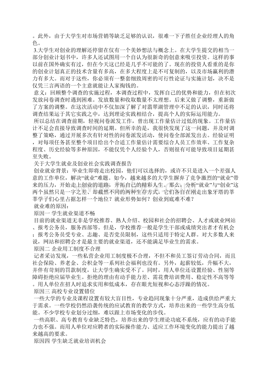 大学生创业社会实践报告精选多篇.docx_第2页