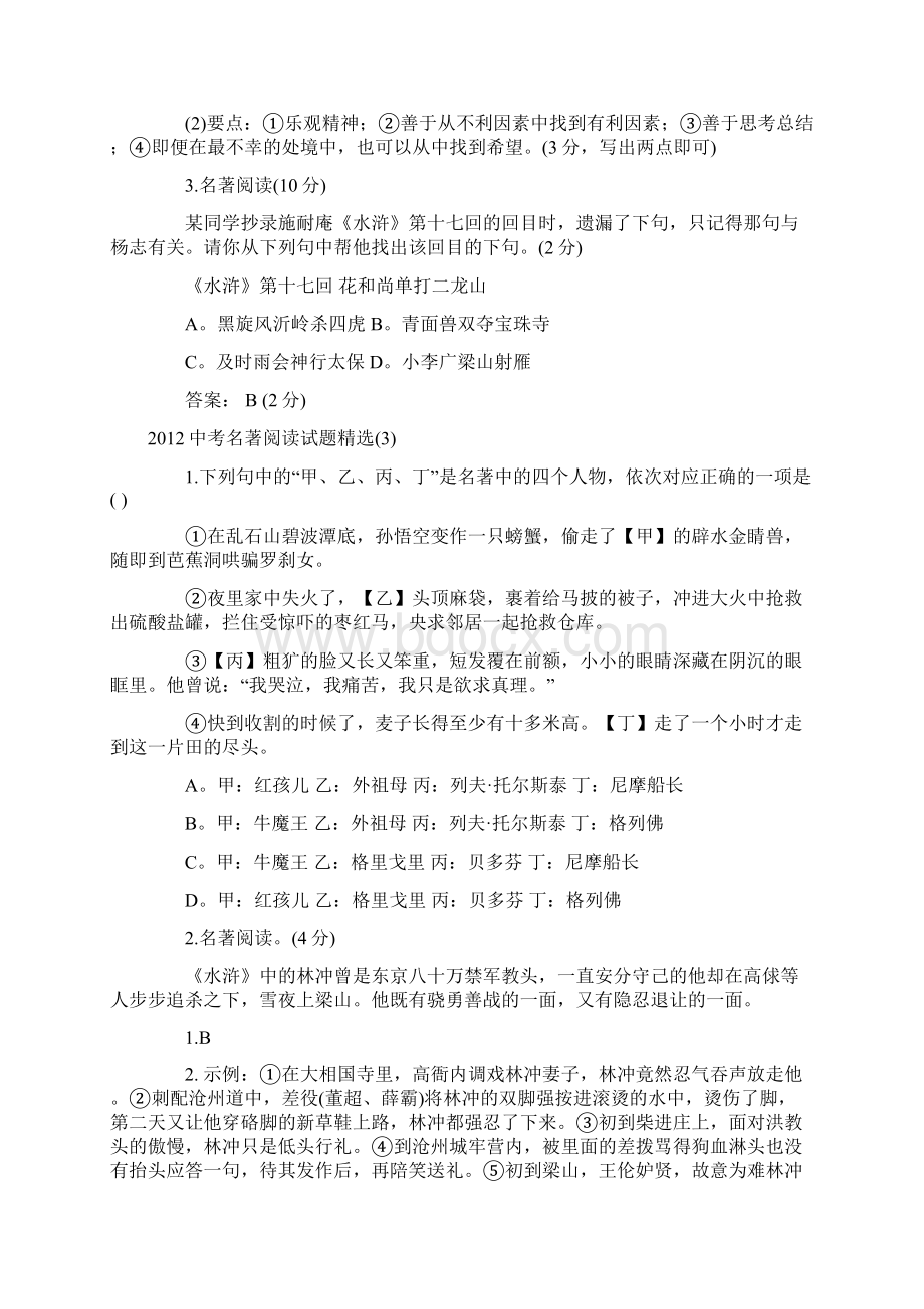 版初中语文新课标全程复习方略配套中考模拟冲刺Word文档下载推荐.docx_第3页