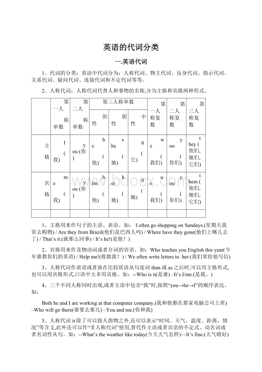 英语的代词分类.docx_第1页