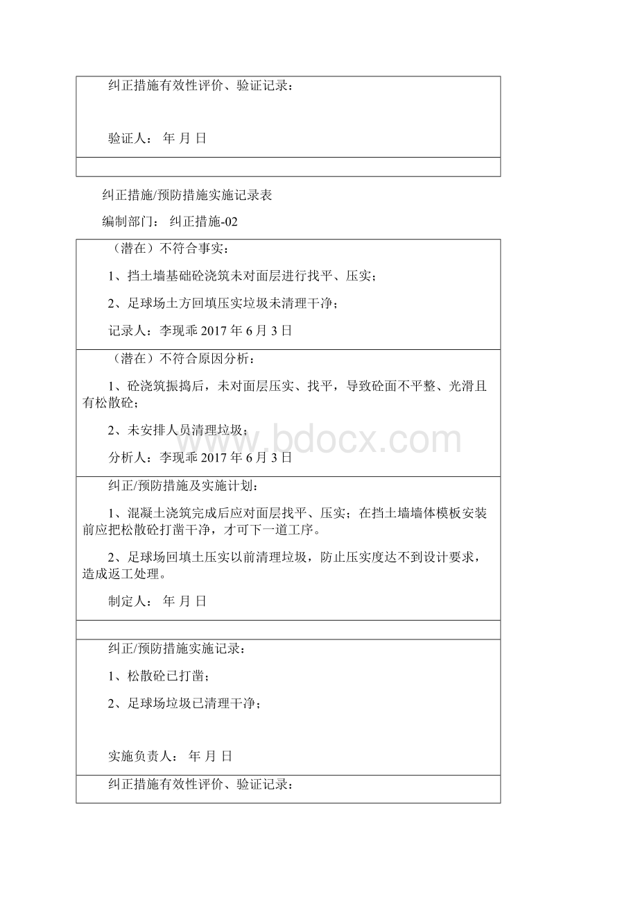 纠正措施预防措施实施记录表.docx_第2页