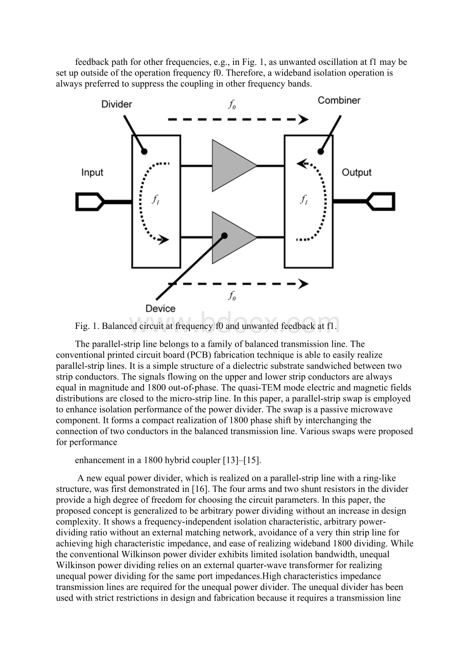 具有高隔离度和任意功分比的平行带状功分器中英文对照翻译.docx_第2页