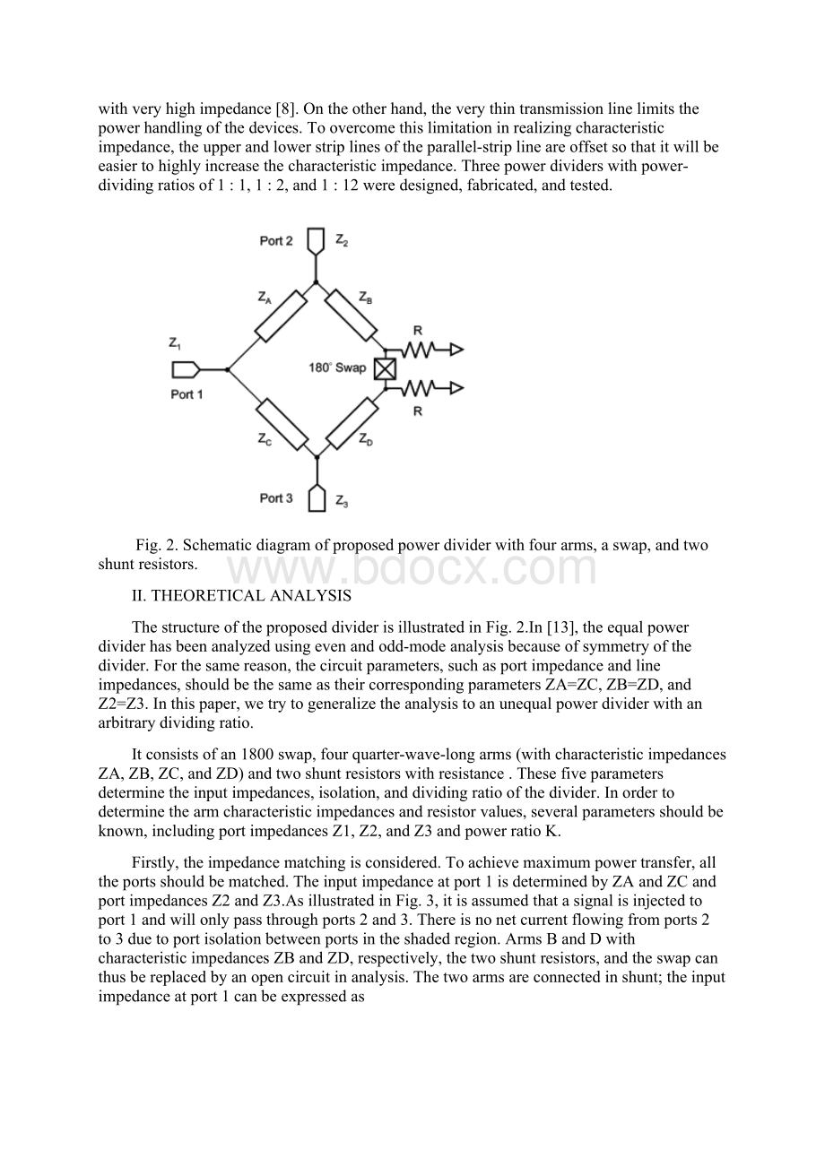 具有高隔离度和任意功分比的平行带状功分器中英文对照翻译.docx_第3页