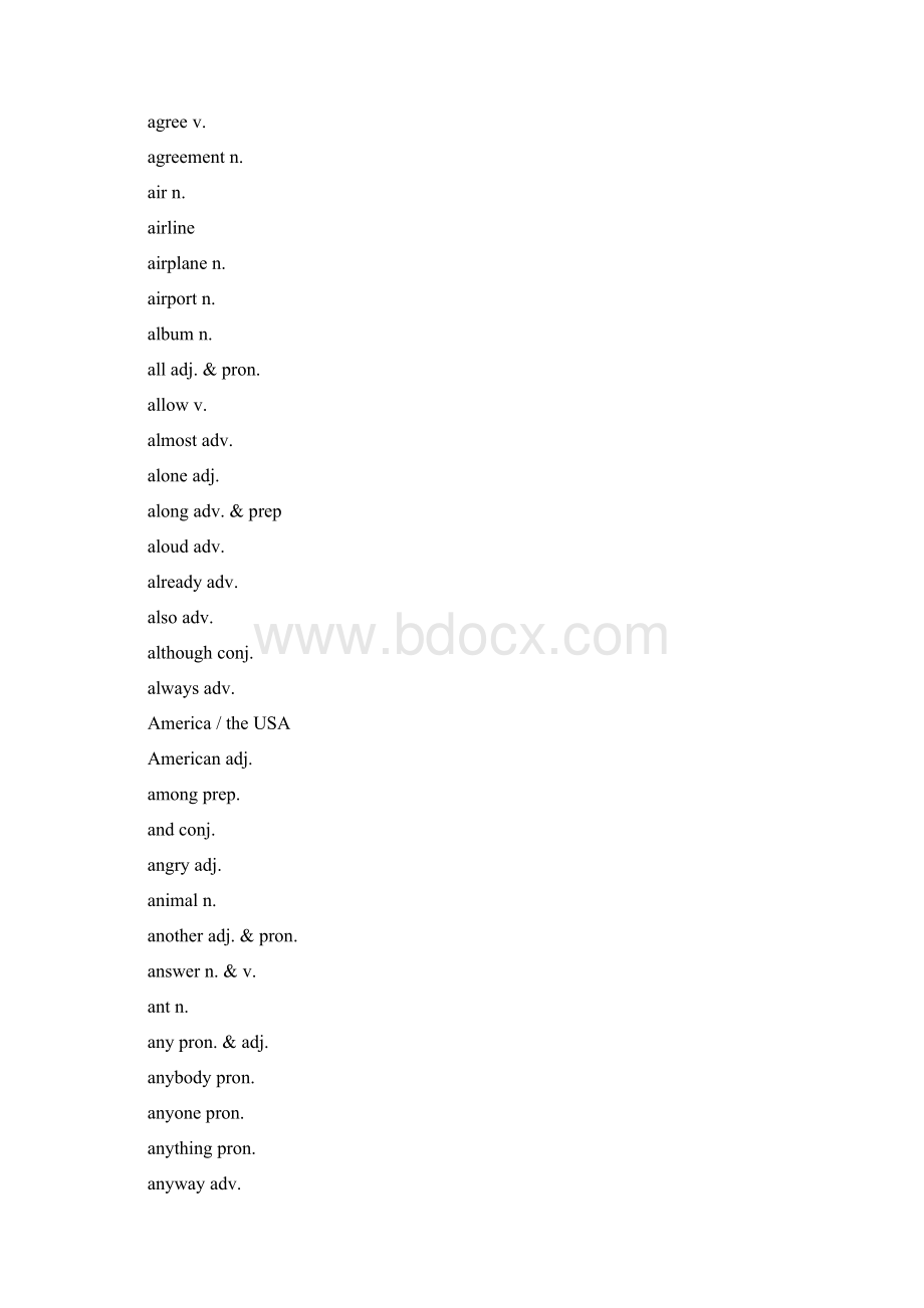 初中英语考纲掌握的1600词汇表Word下载.docx_第2页